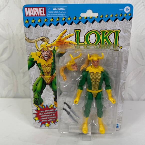 Marvel Legends Retro Series Loki 6" Scale Action Figure Hasbro - Picture 5 of 8